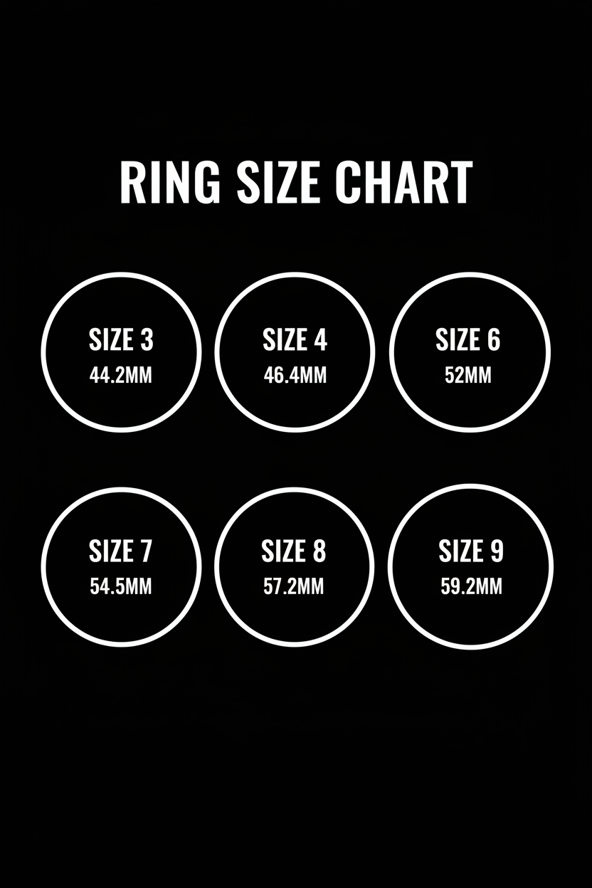 Guide des tailles de bagues